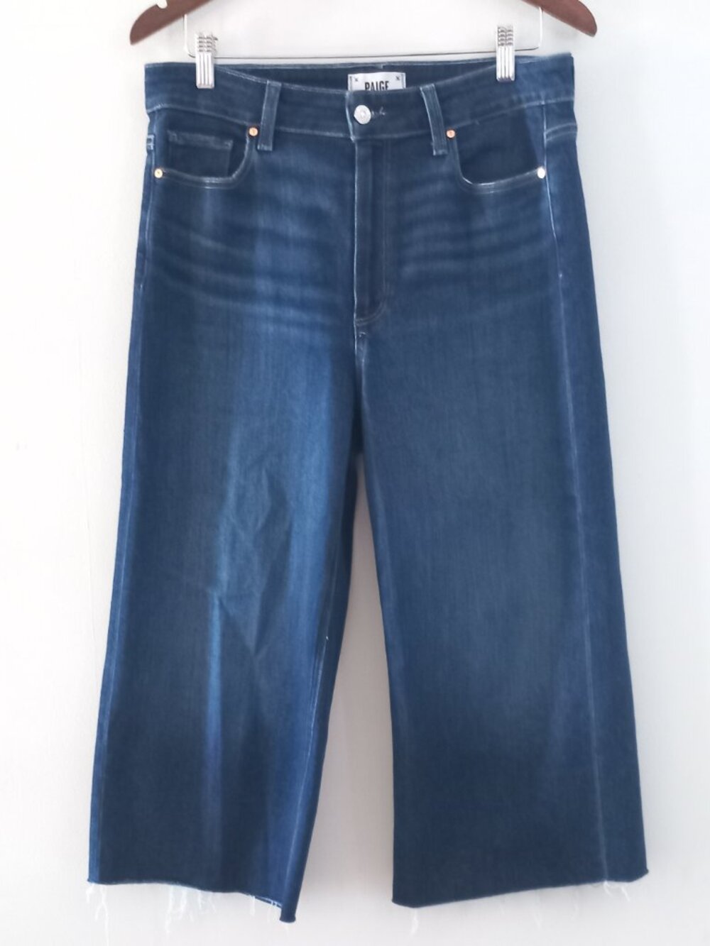 PAIGE Anessa cropped wide leg jeans